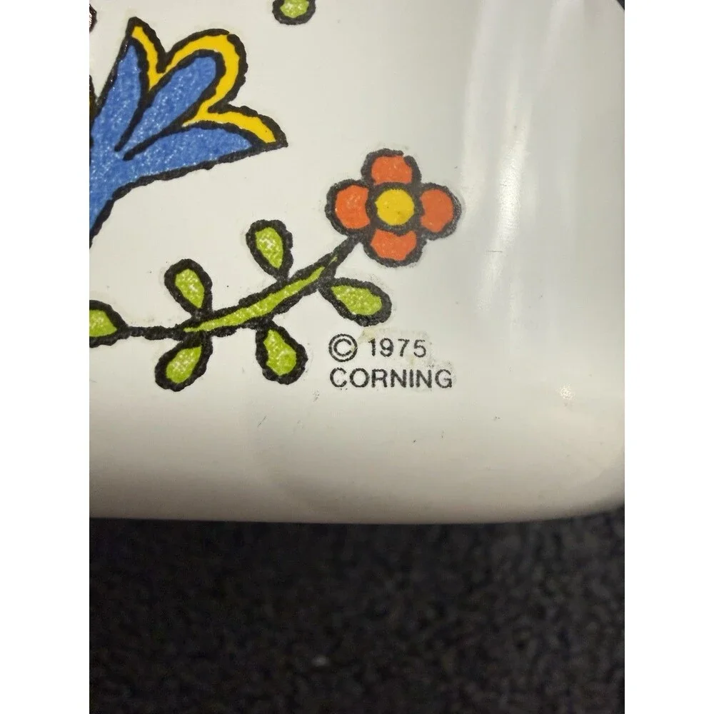 1975 Corning Ware A-1-B Blue Birds Country Festival Casserole Dish 1 Quart W/Lid